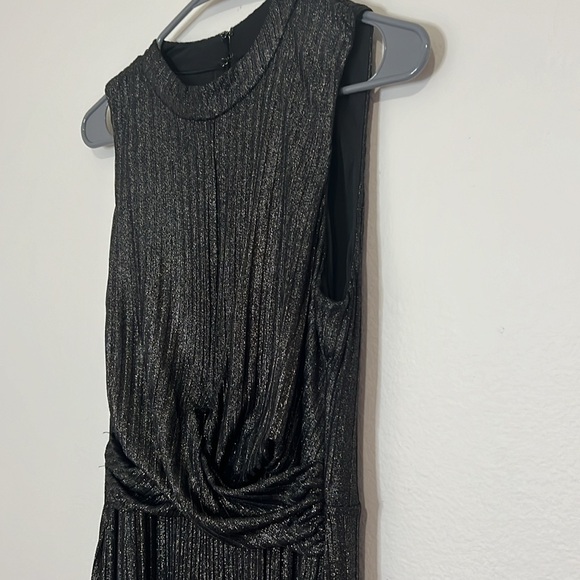 BCBGeneration Sleeveless maxi dress black with silver sparkles. - Picture 2 of 9